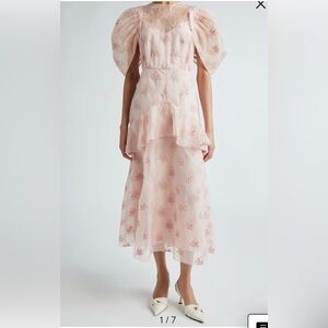 ERDEM Blush Pink Floral Dress NWOT 8